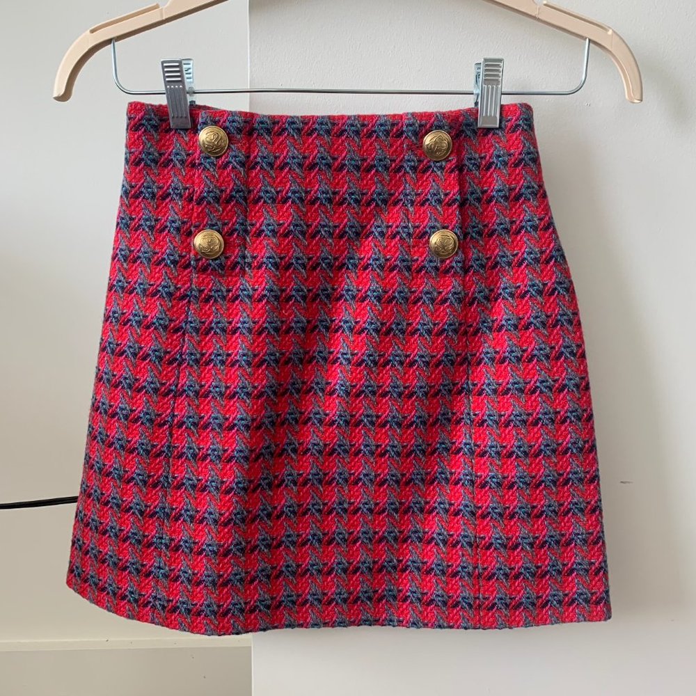 Sandro Paris Tweed Mini Skirt (Size 1 / XS)